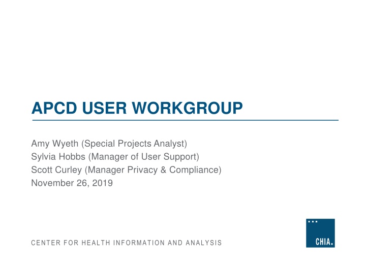 apcd user workgroup