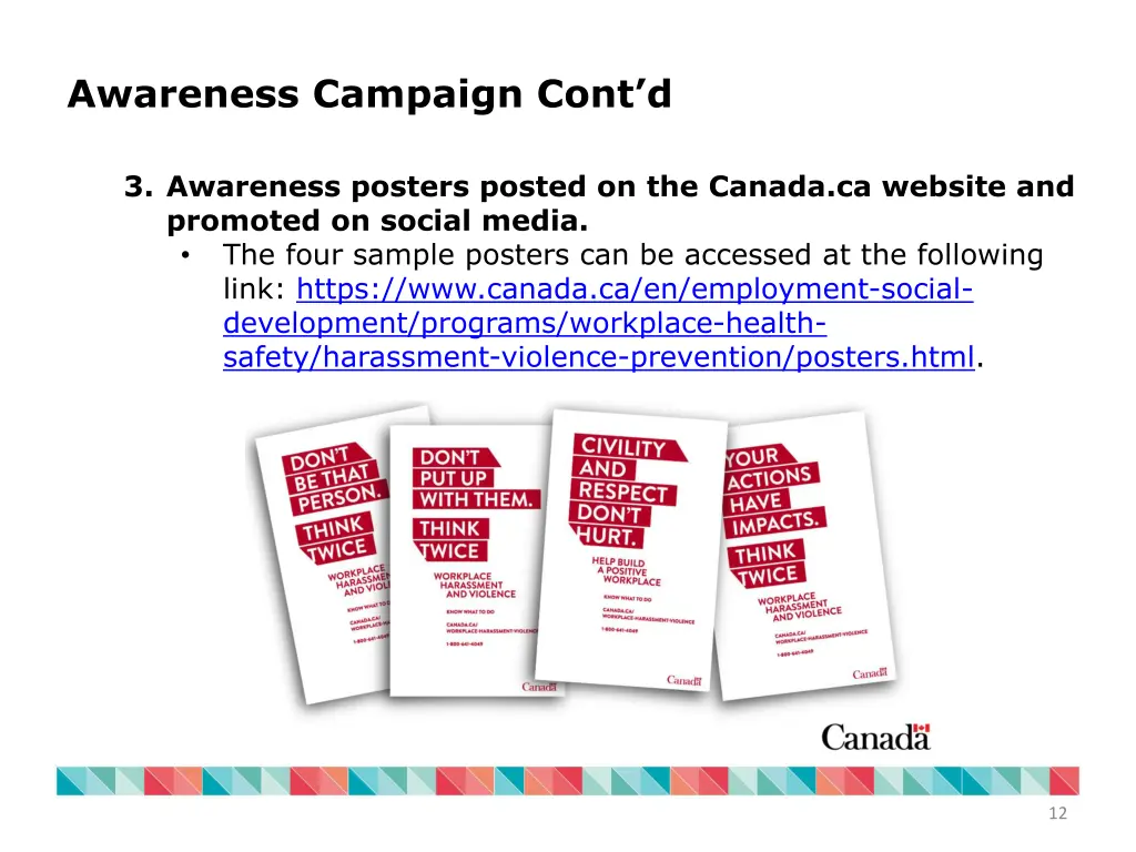 awareness campaign cont d
