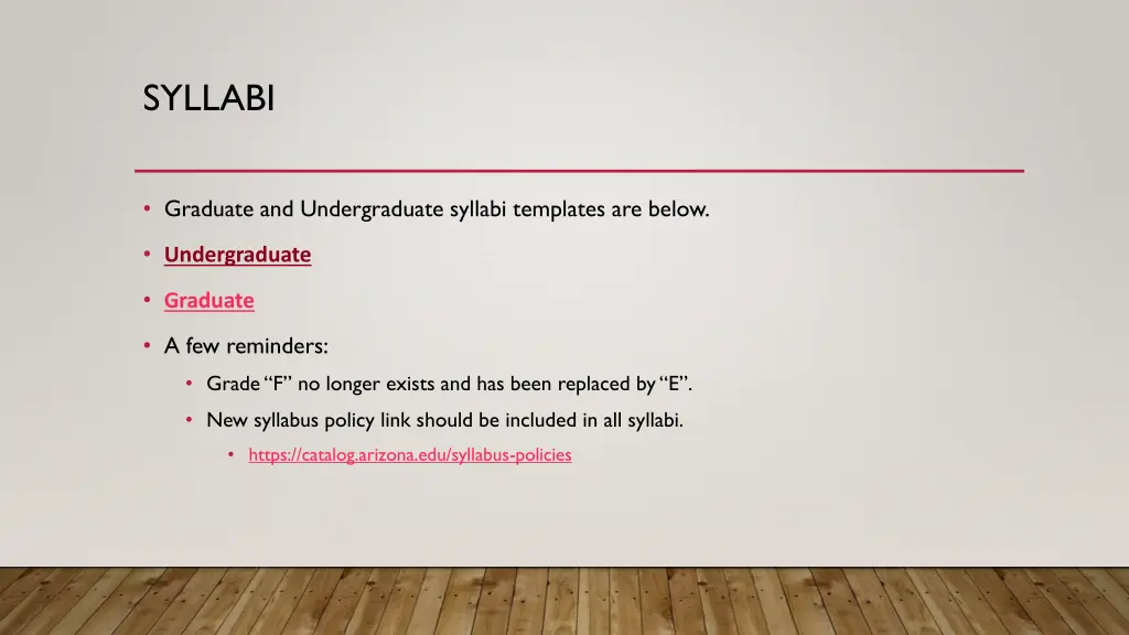 syllabi