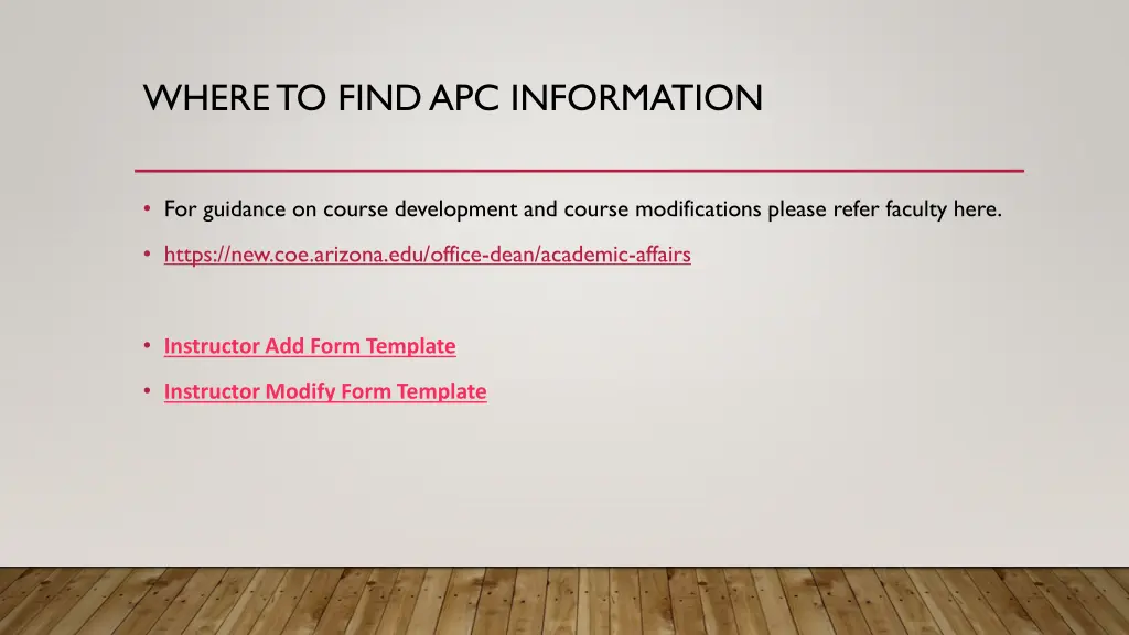 where to find apc information