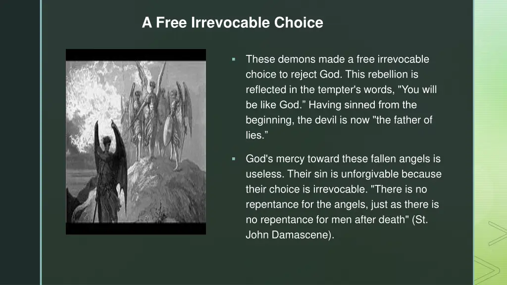 a free irrevocable choice