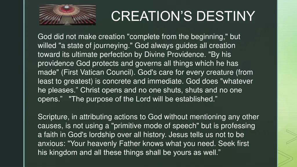 creation s destiny