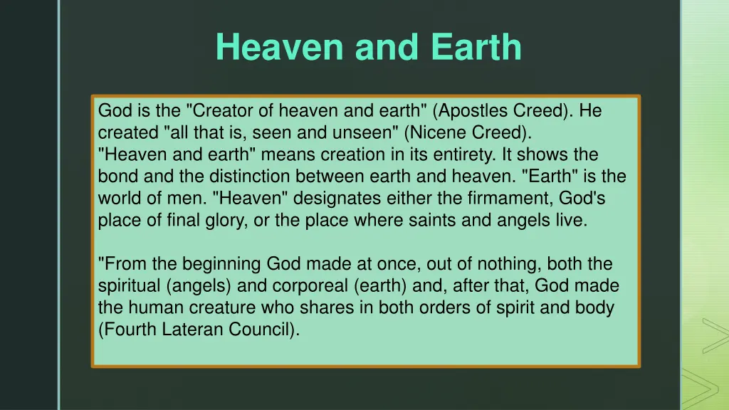 heaven and earth