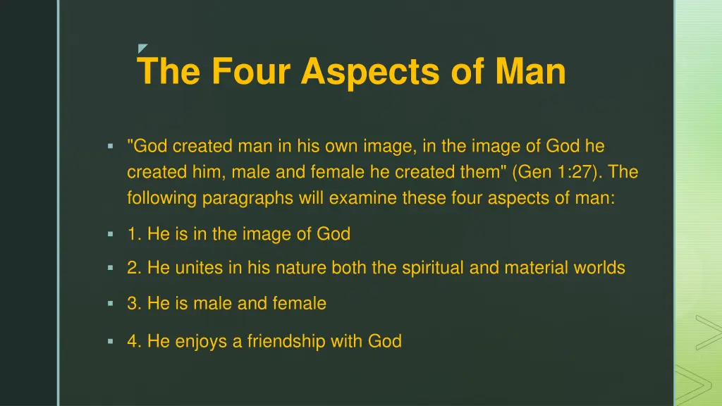 the four aspects of man