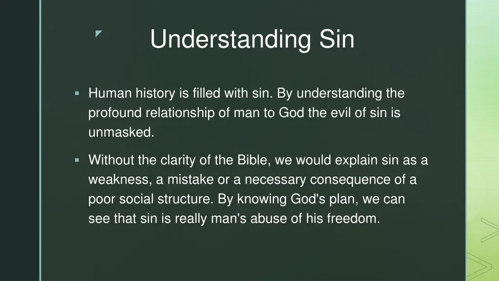 understanding sin