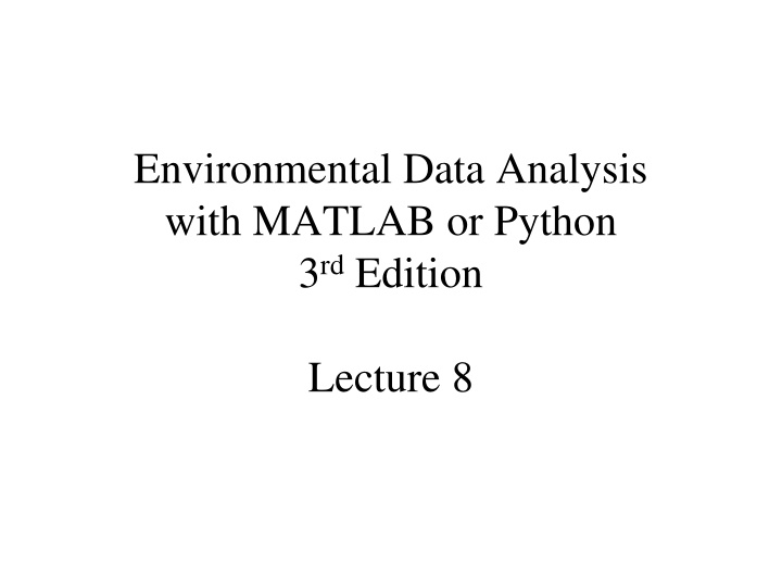 environmental data analysis with matlab or python