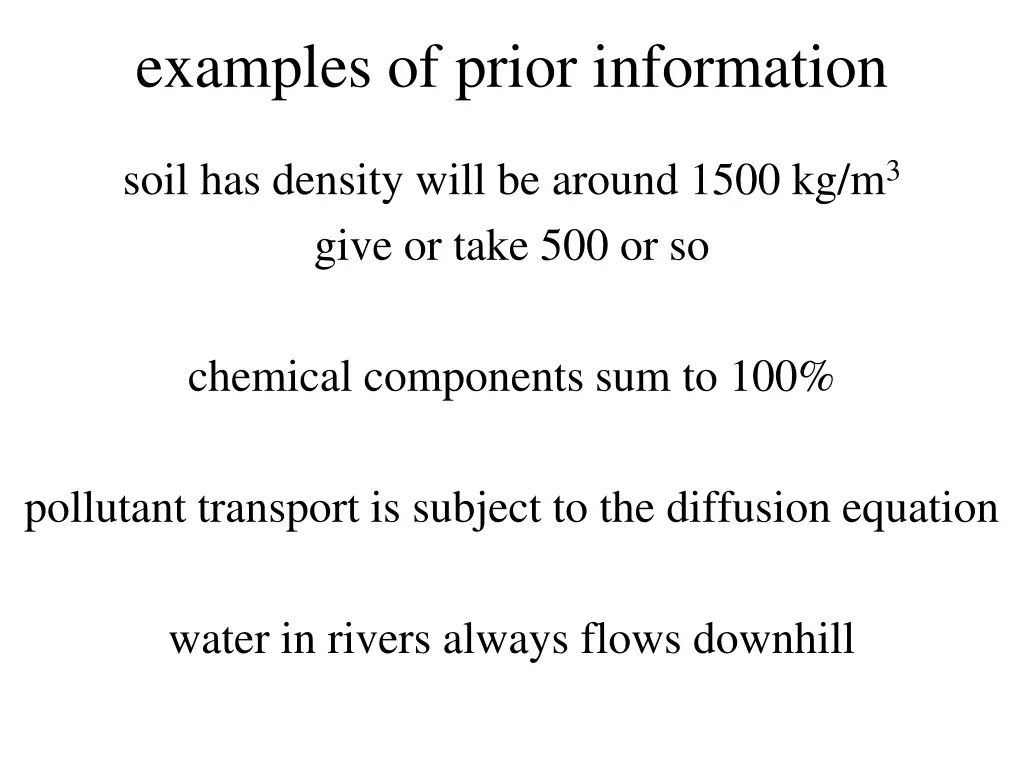 examples of prior information