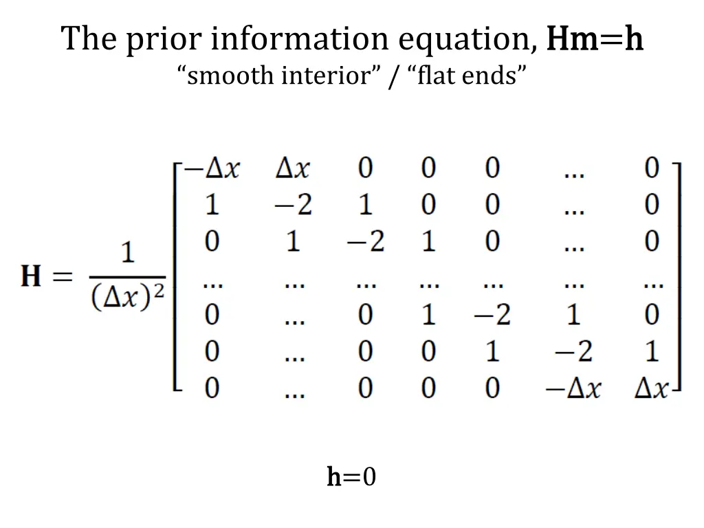 the prior information equation hm smooth interior