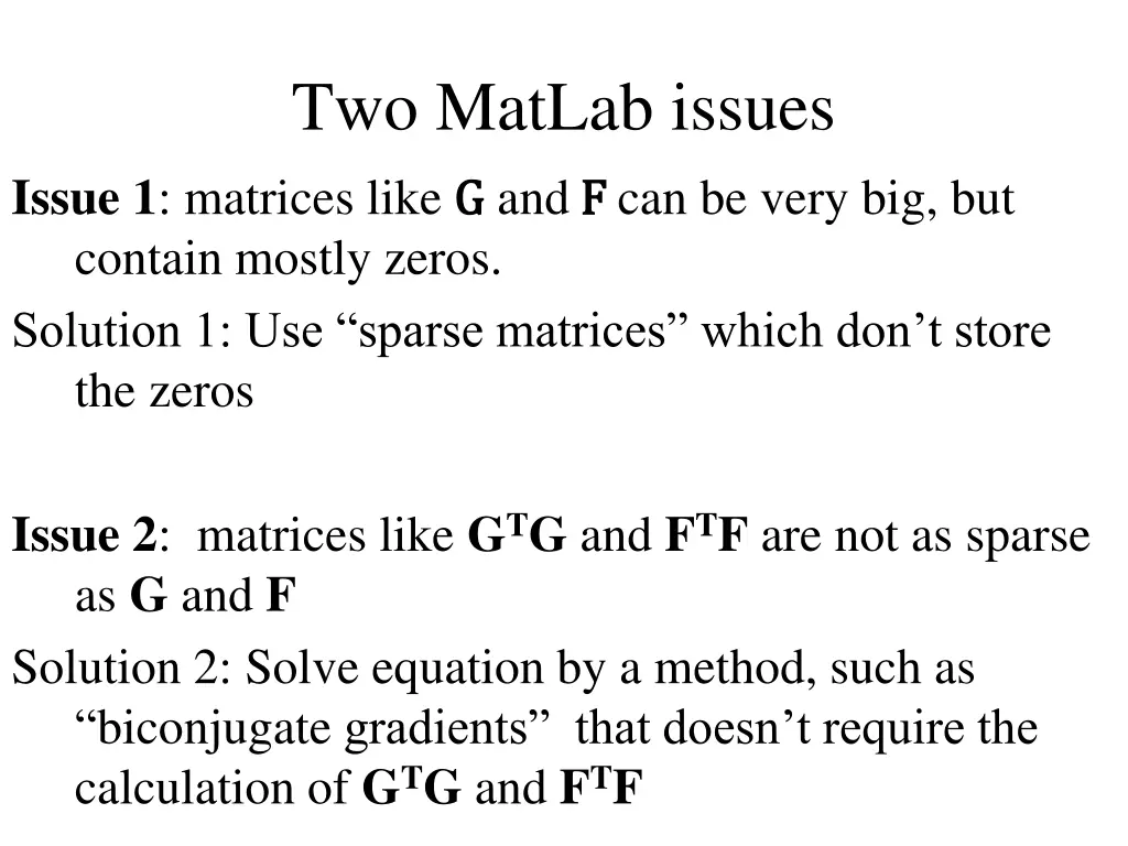 two matlab issues