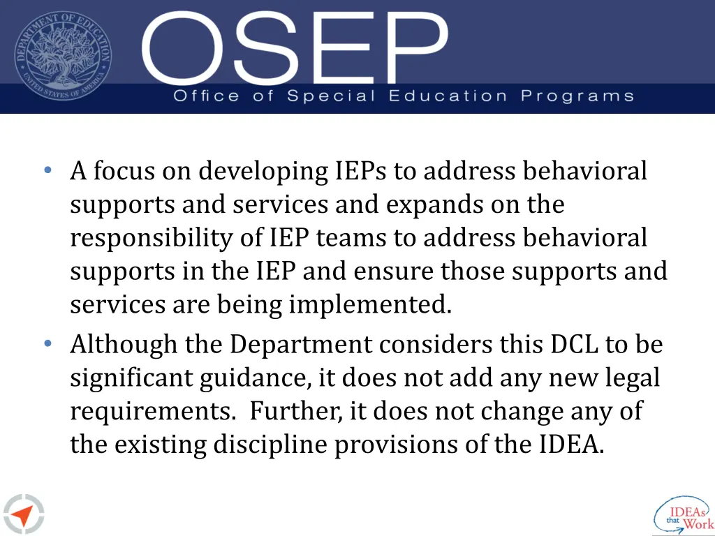 a focus on developing ieps to address behavioral