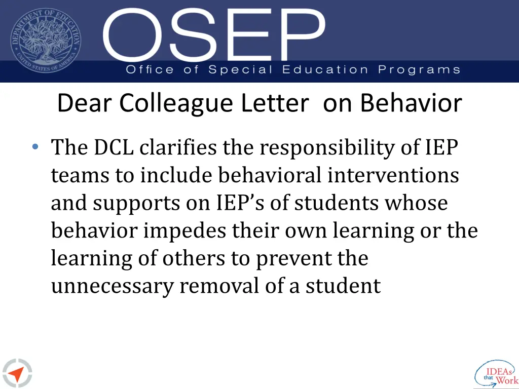 dear colleague letter on behavior