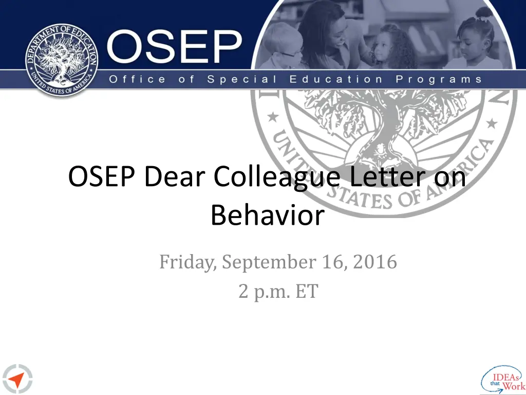 osep dear colleague letter on behavior