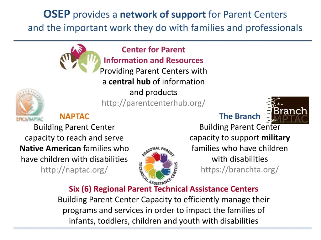 osep provides a network of support for parent