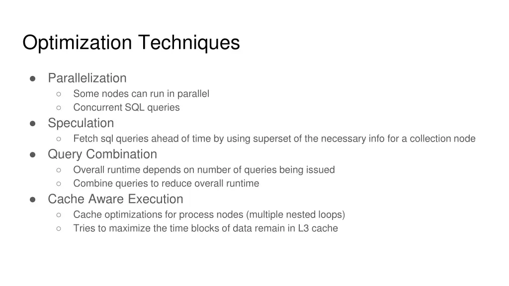 optimization techniques