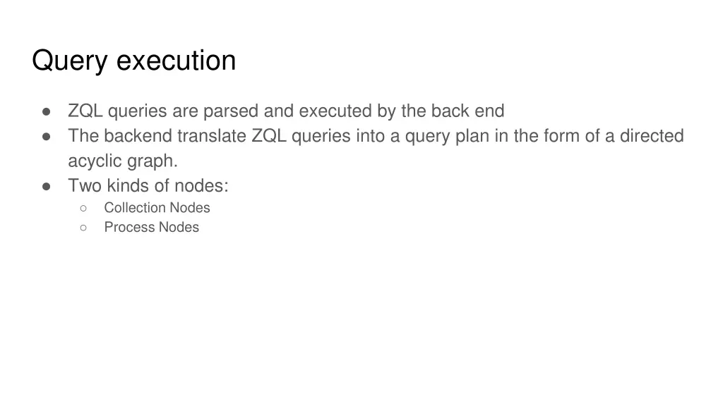 query execution