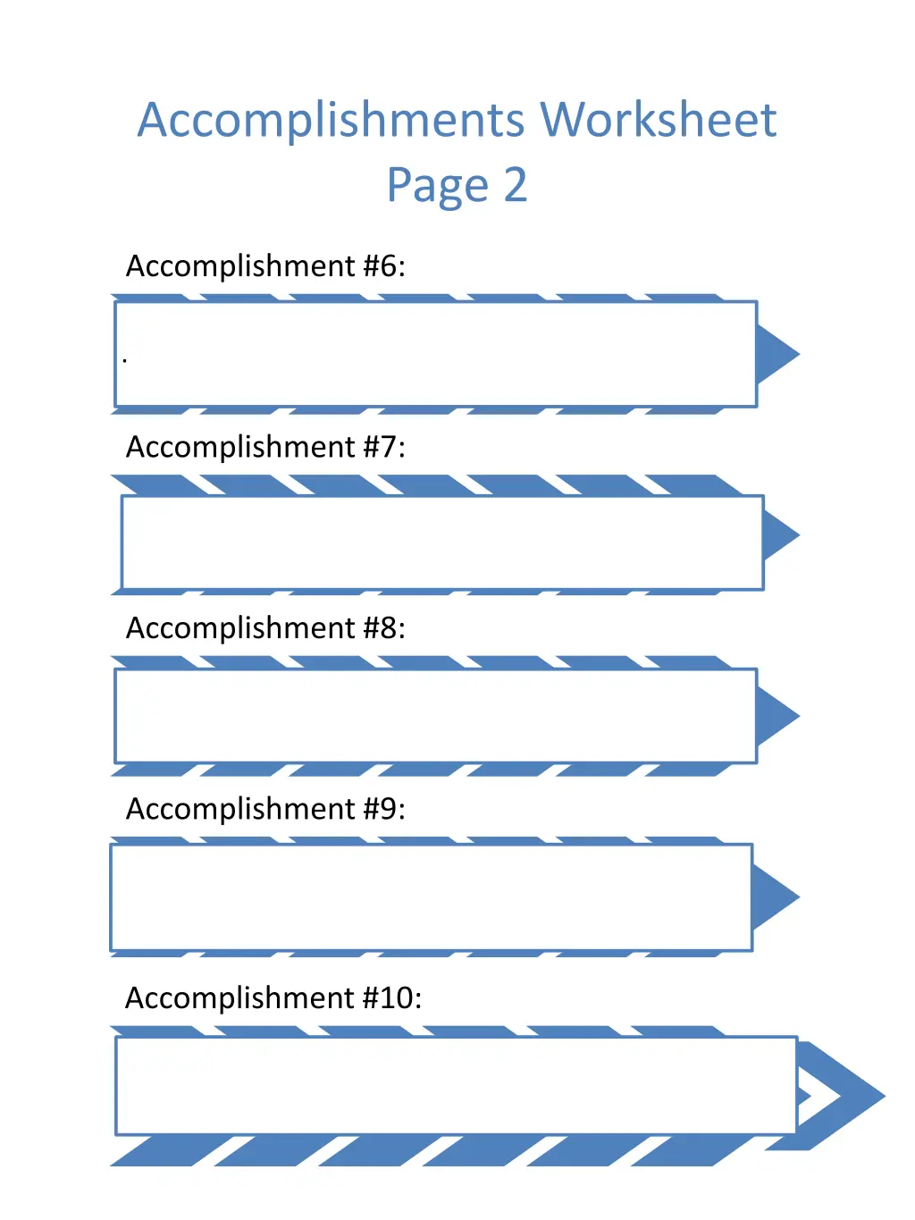 accomplishments worksheet page 2