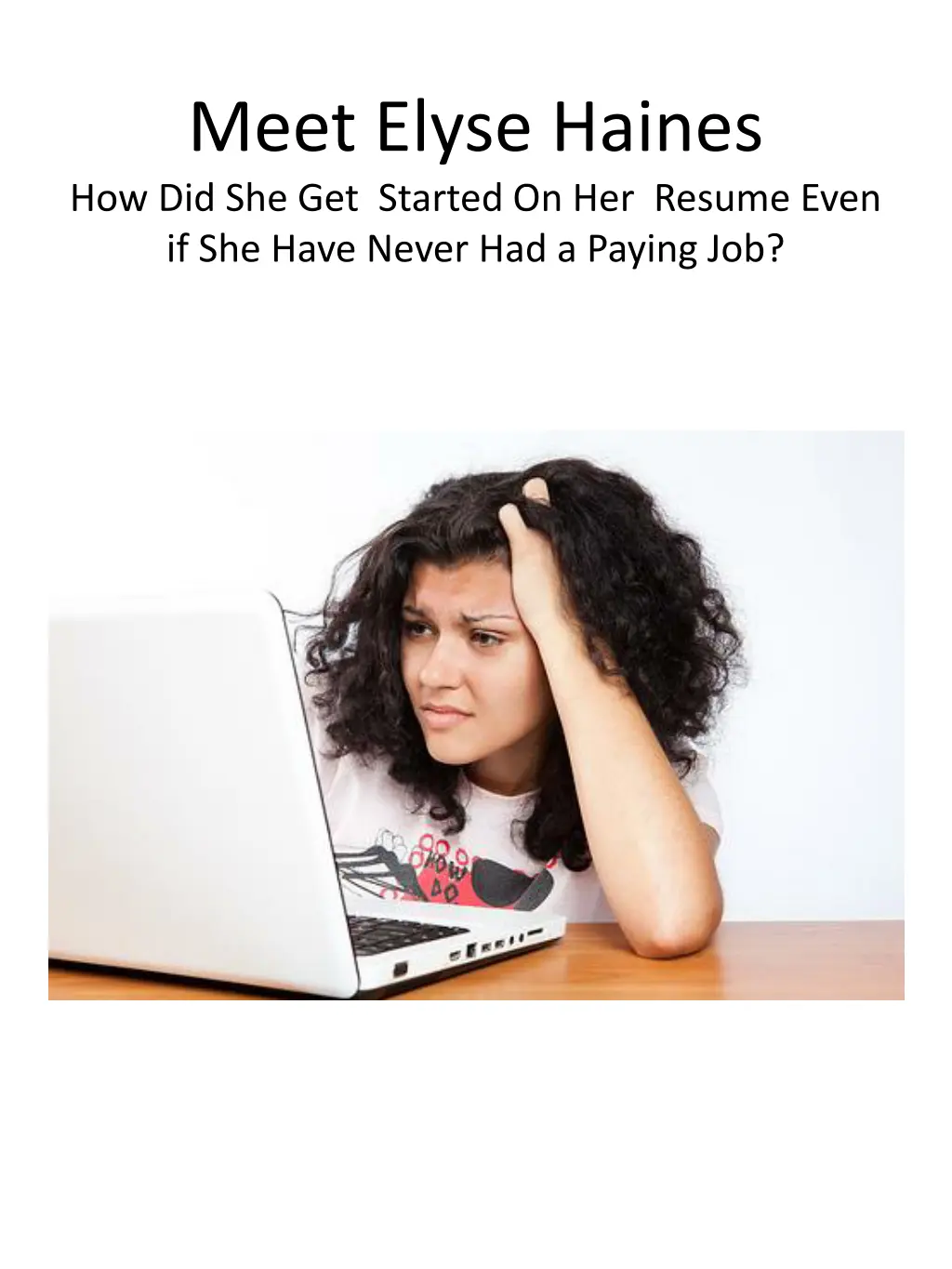 meet elyse haines how did she get started