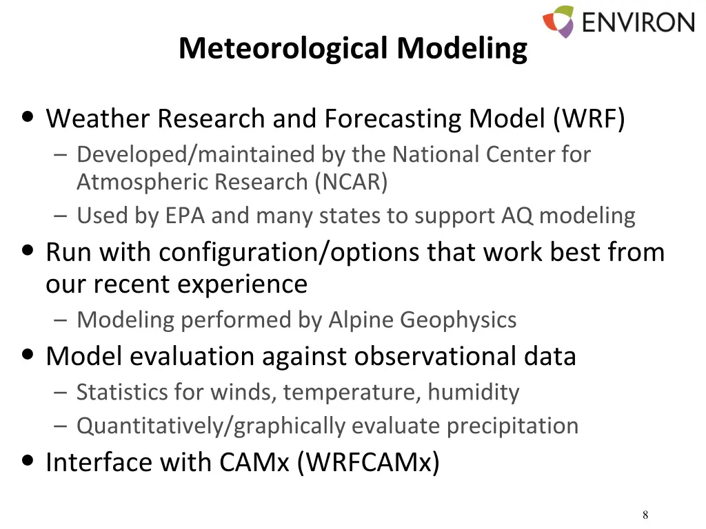 meteorological modeling