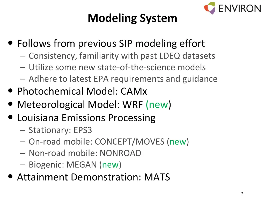 modeling system