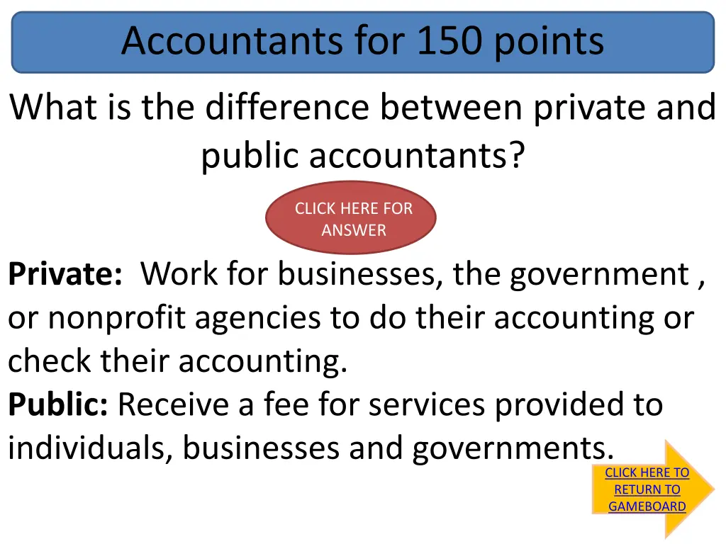 accountants for 150 points