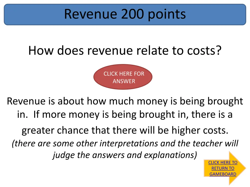 revenue 200 points