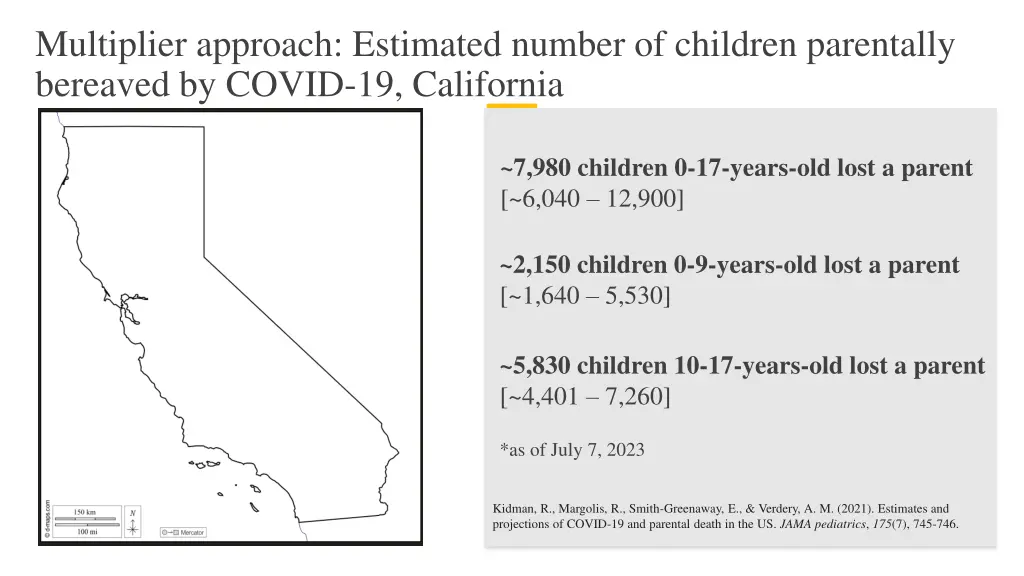 multiplier approach estimated number of children
