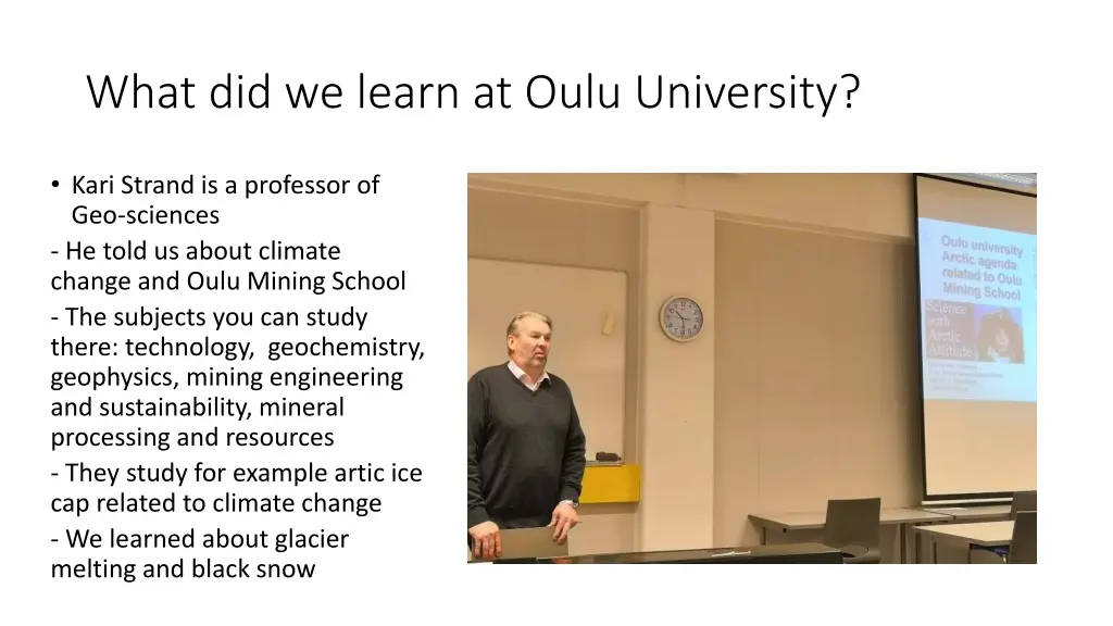 what did we learn at oulu university