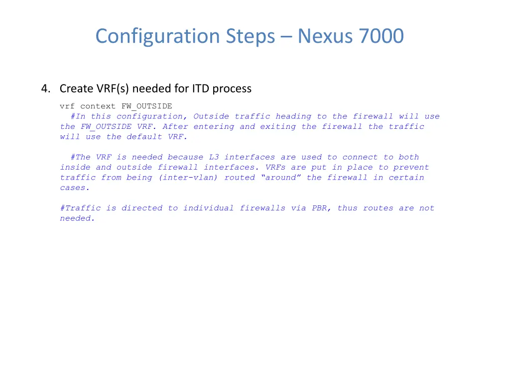 configuration steps nexus 7000 12