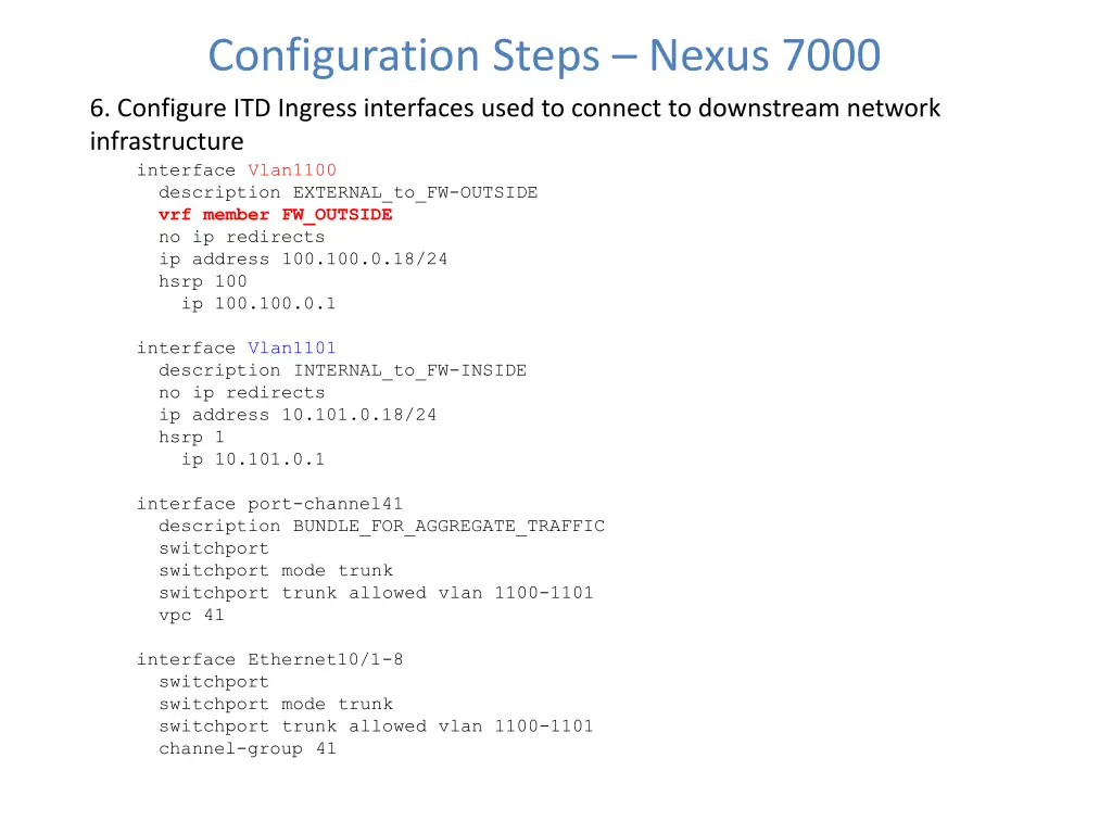configuration steps nexus 7000 14