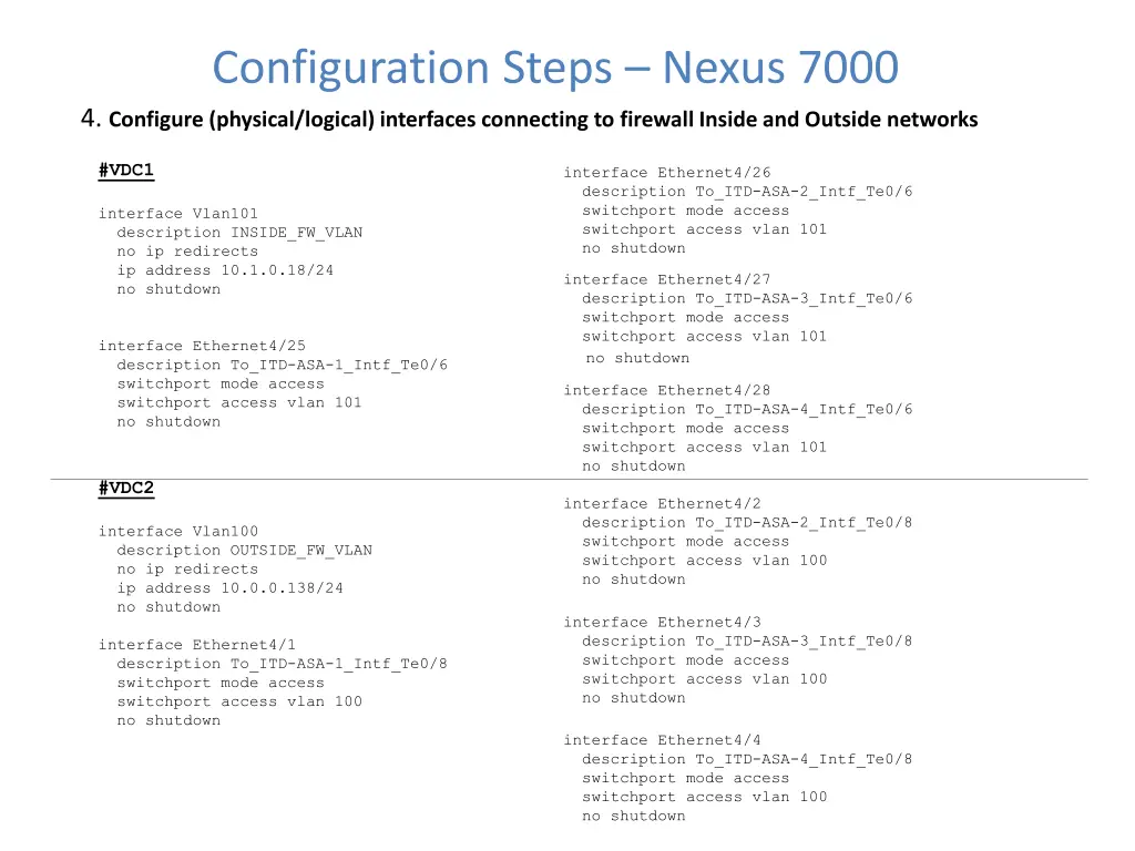 configuration steps nexus 7000 20