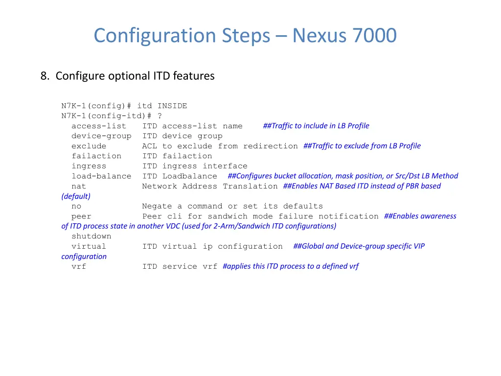configuration steps nexus 7000 24