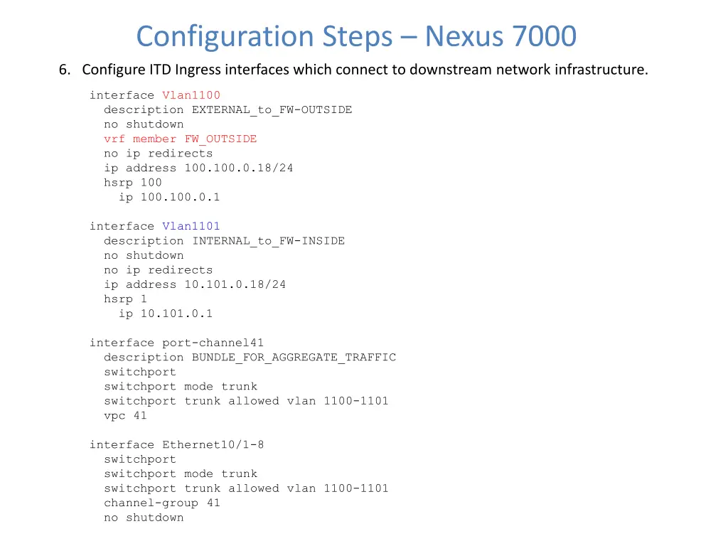 configuration steps nexus 7000 5