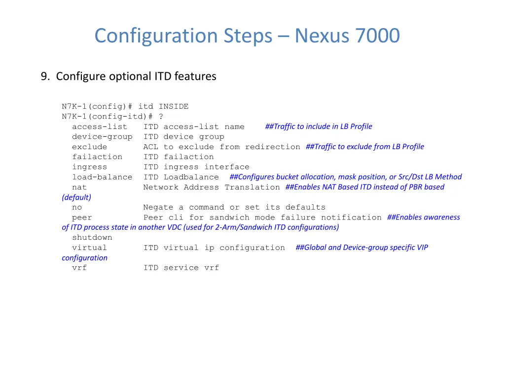 configuration steps nexus 7000 8