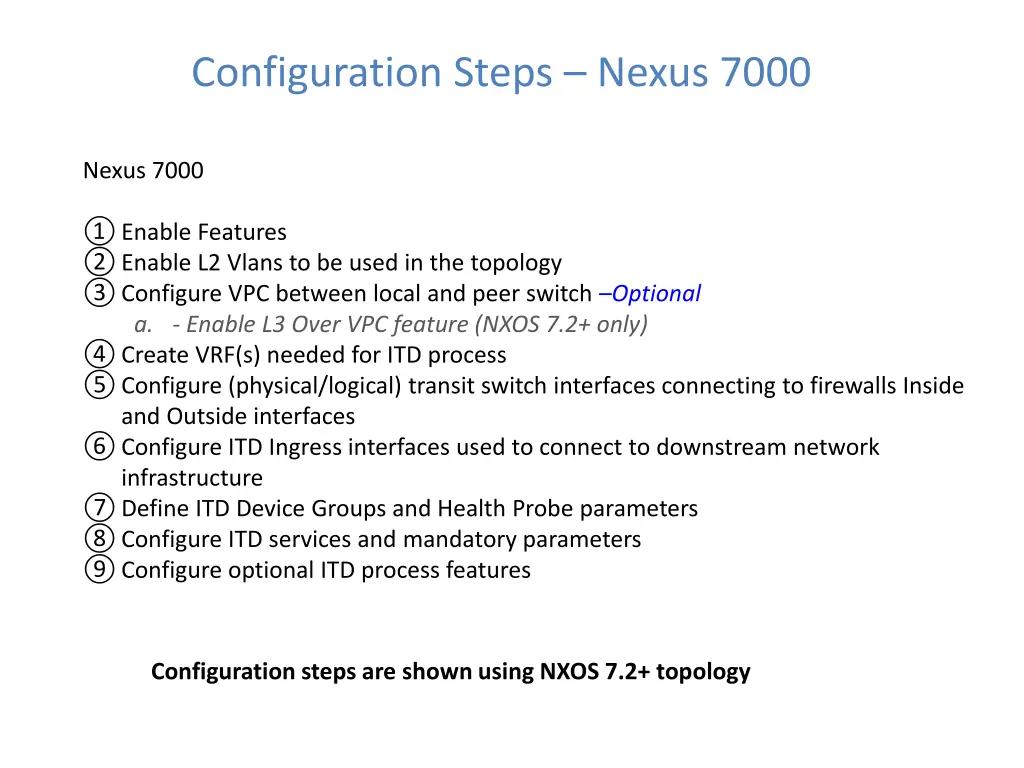 configuration steps nexus 7000 9