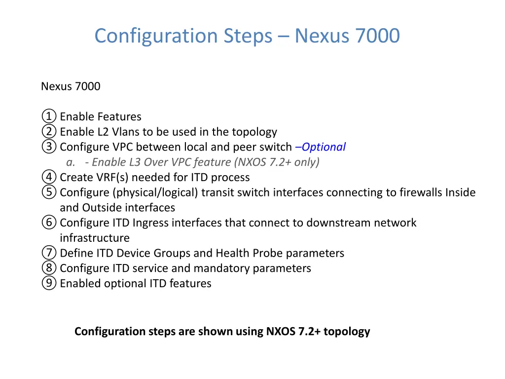 configuration steps nexus 7000