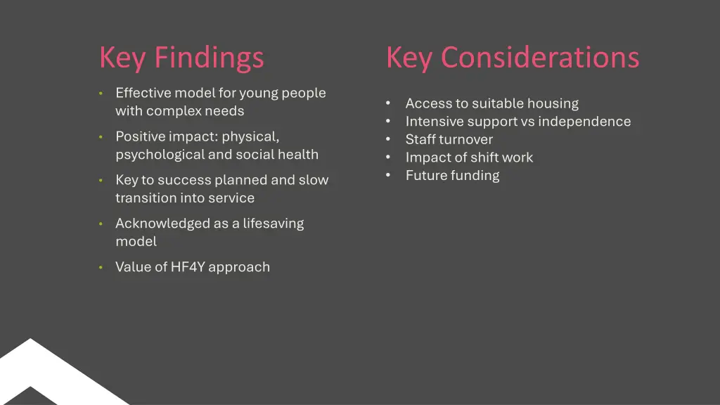 key findings