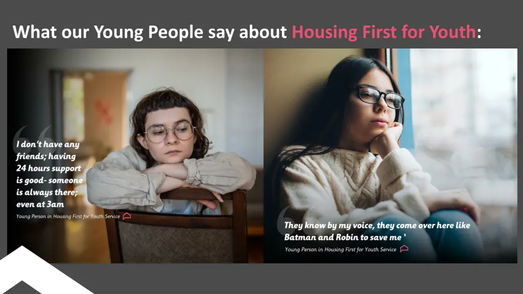 what our young people say about housing first