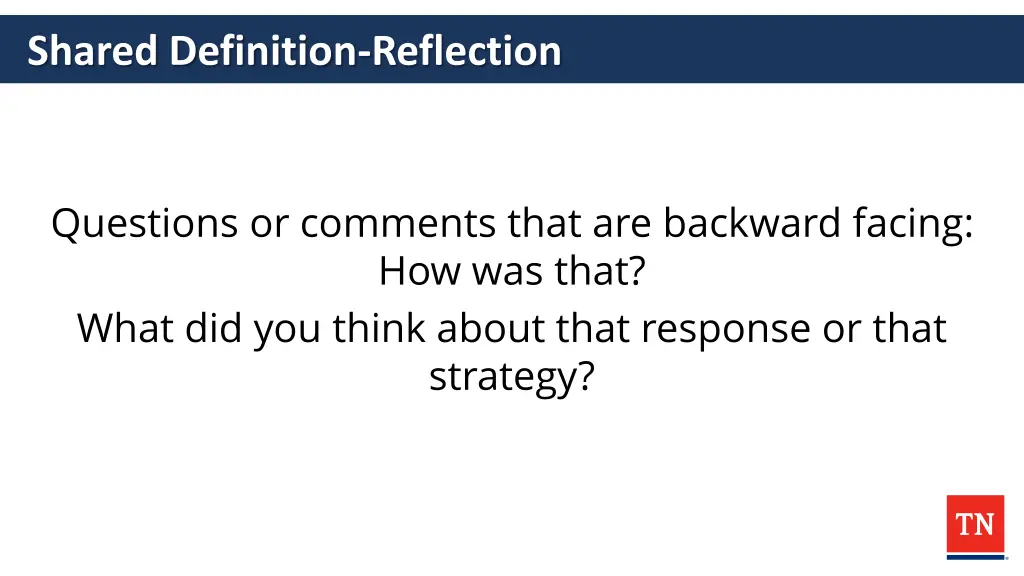 shared definition reflection