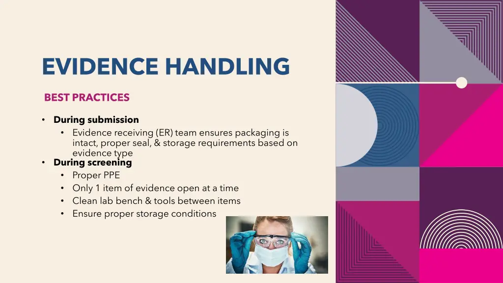 evidence handling