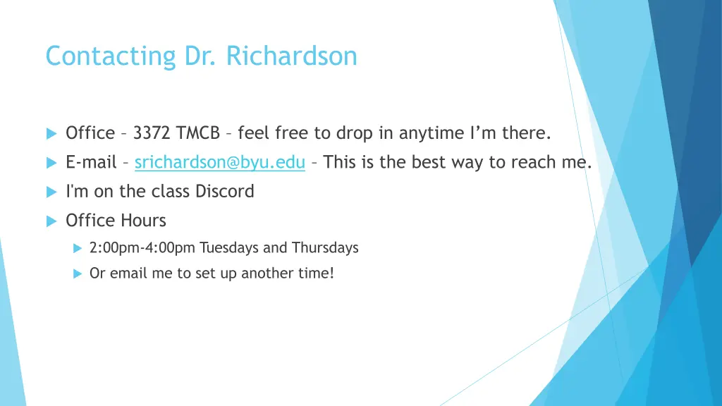 contacting dr richardson