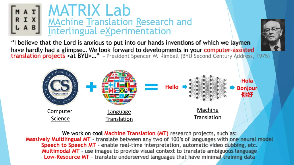 matrix lab machine translation research