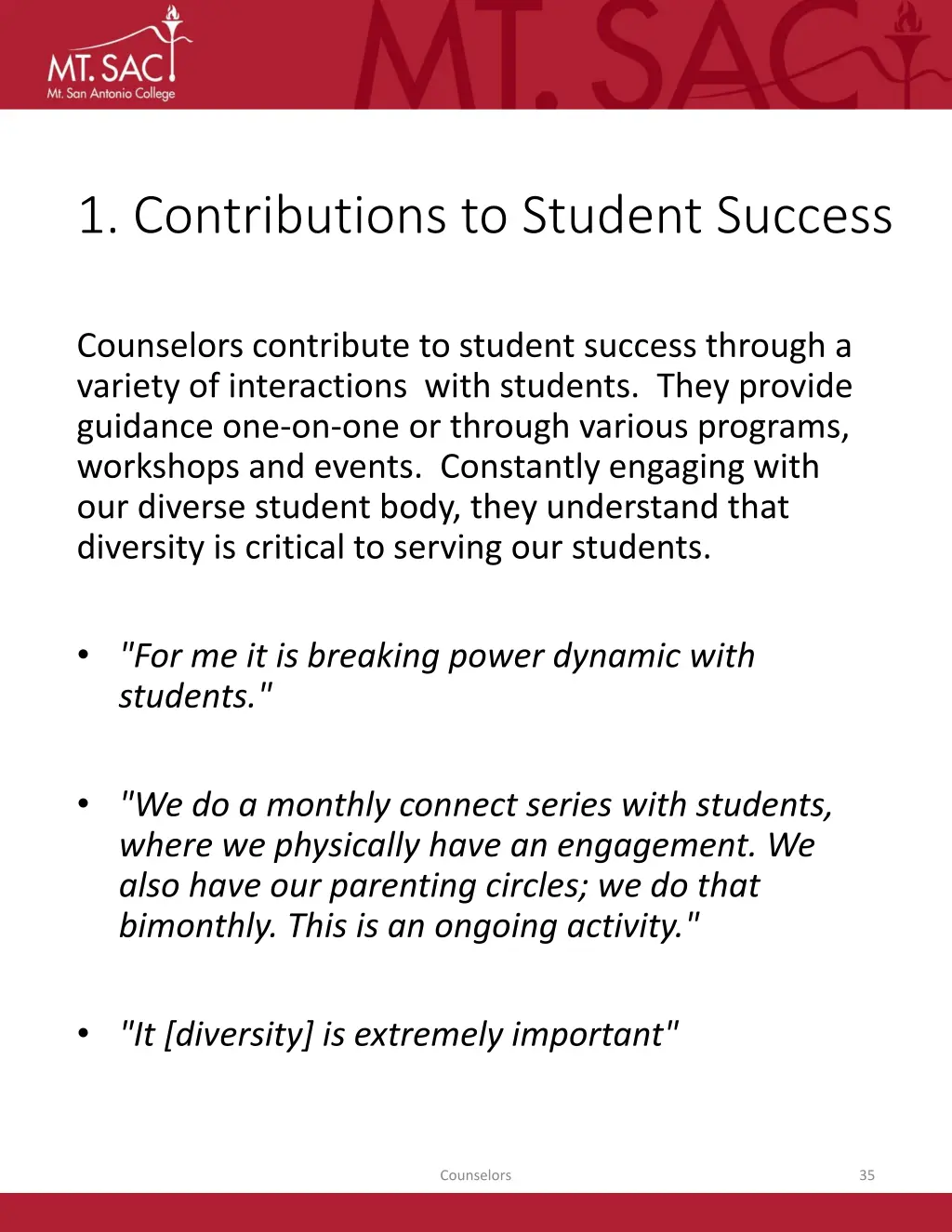 1 contributions to student success 4