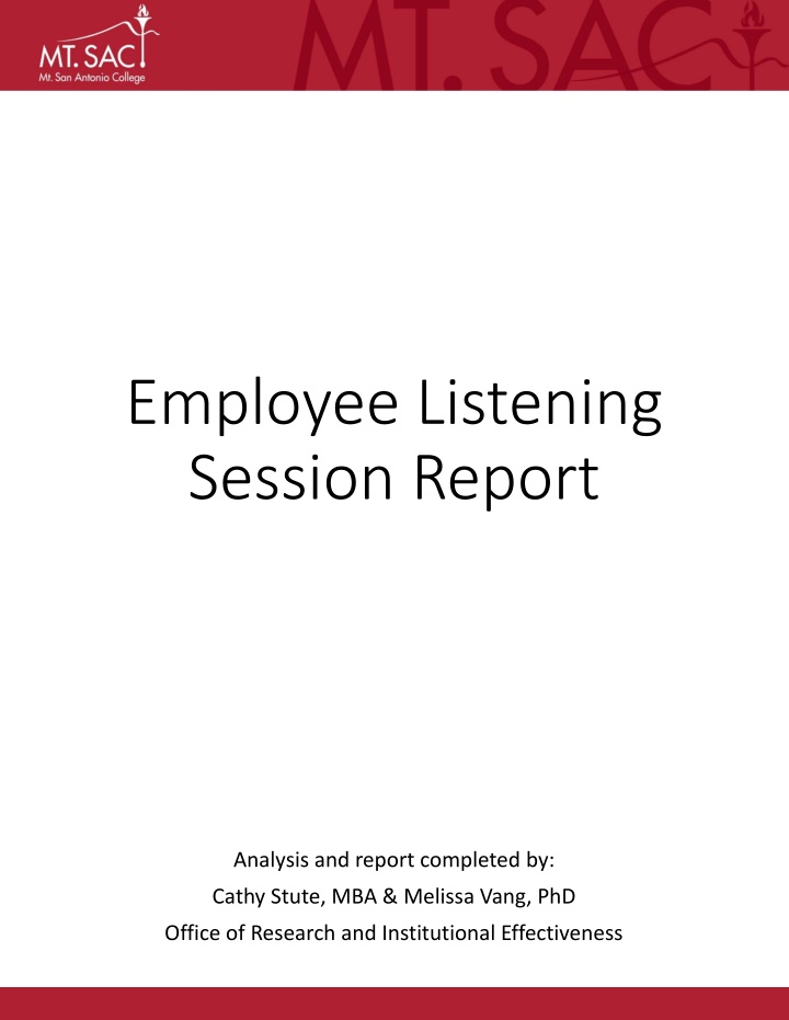 employee listening session report
