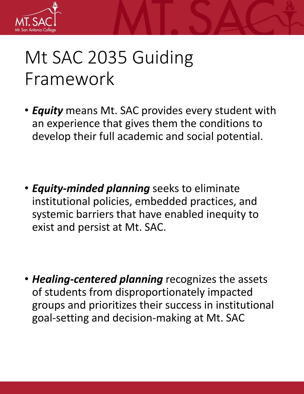 mt sac 2035 guiding framework