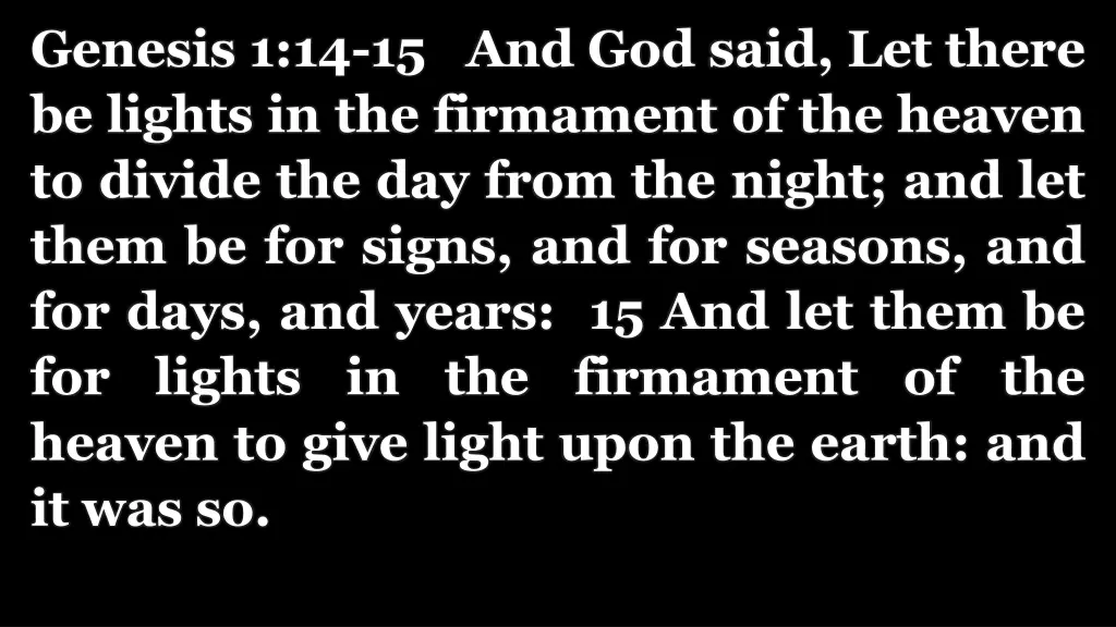 genesis 1 14 15 and god said let there be lights