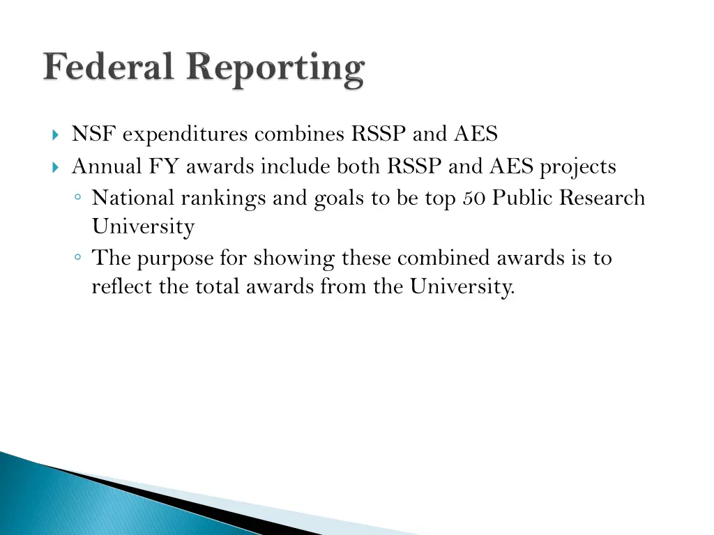 nsf expenditures combines rssp and aes annual