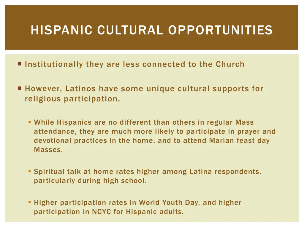 hispanic cultural opportunities