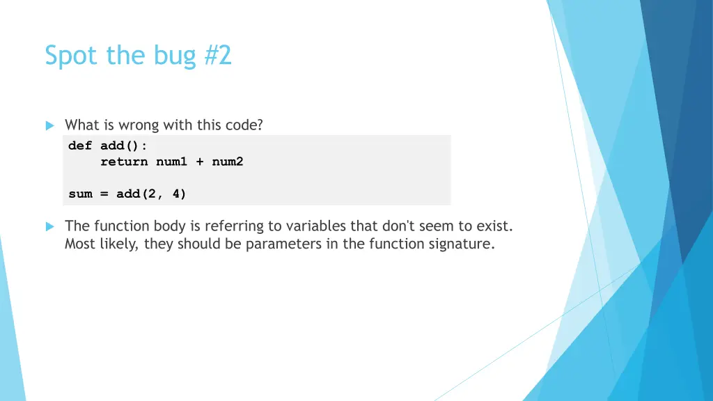 spot the bug 2