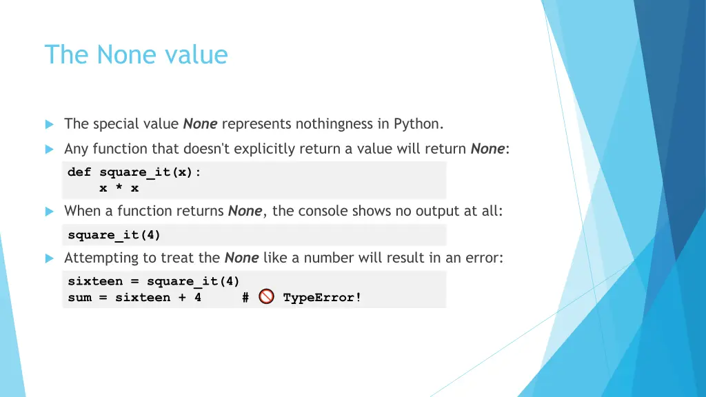 the none value