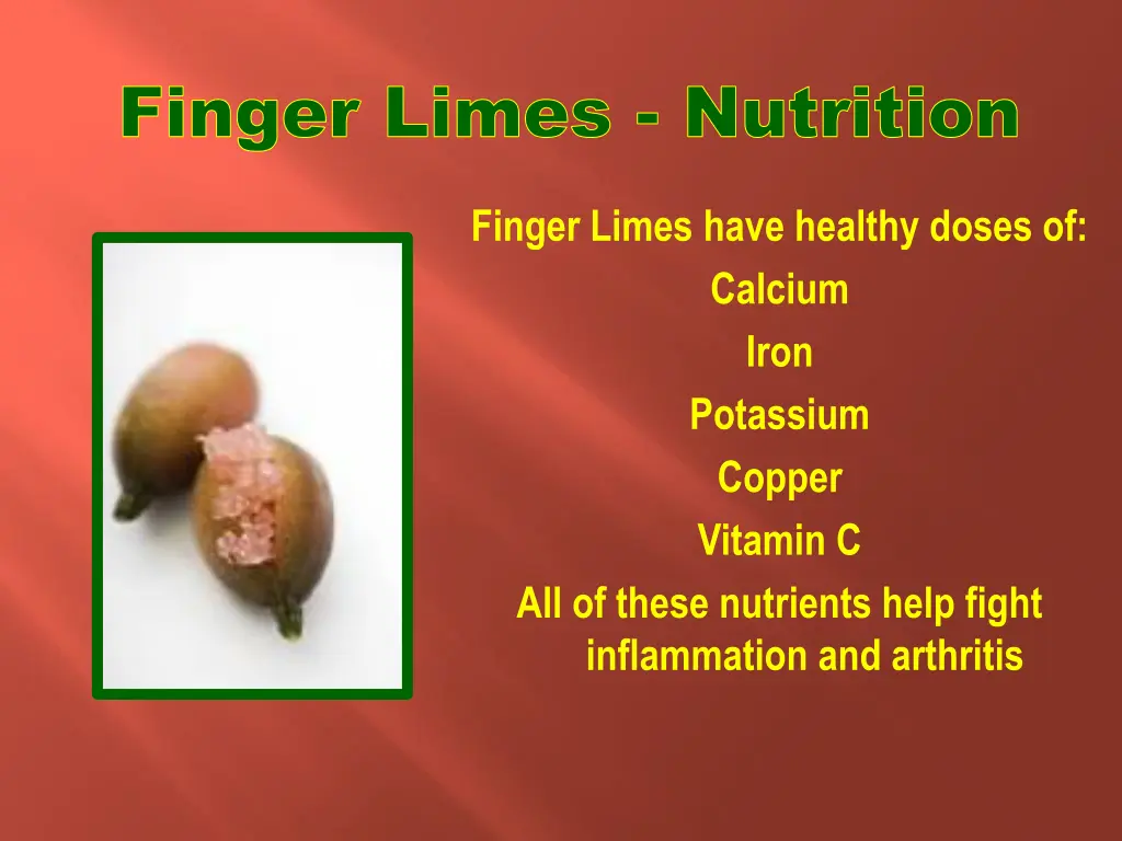 finger limes nutrition